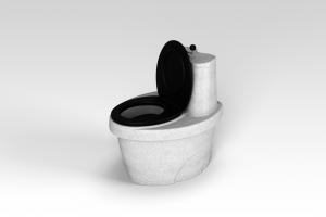 Туалет торфяной «Rostok» с термосиденьем, белый гранит